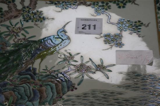 Early 20thC chinese famille vert charger D.40cm